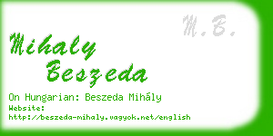 mihaly beszeda business card